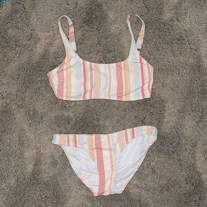 Striped swim suit